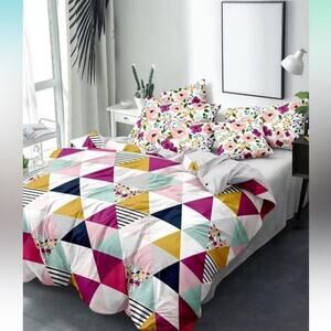 Quilted Bedspread Platinum Supersoft Glace Cotton Queen Comforter Quilt Throw